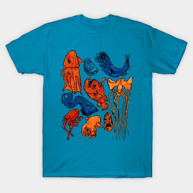 deep sea denizens T-Shirt by bhramarii